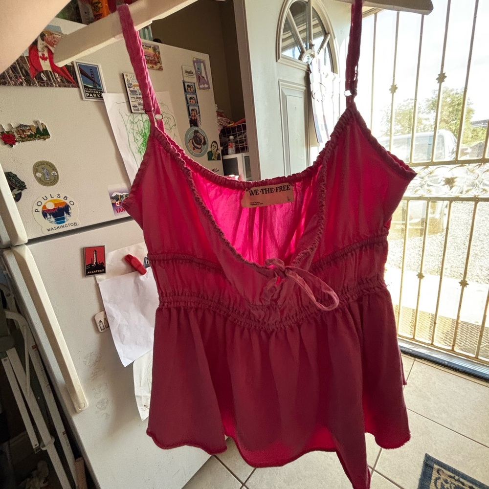 Free People Bright Pink Camisole Top